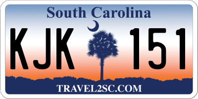 SC license plate KJK151