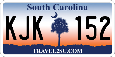 SC license plate KJK152