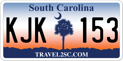 SC license plate KJK153