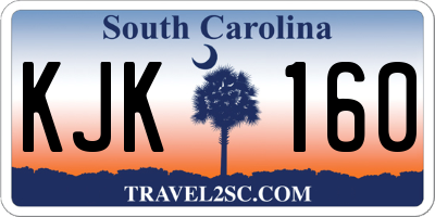 SC license plate KJK160