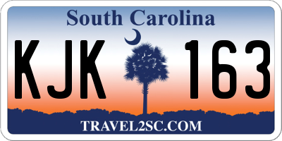 SC license plate KJK163