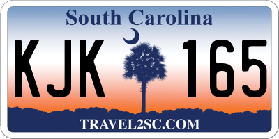 SC license plate KJK165