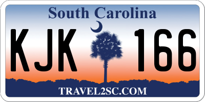 SC license plate KJK166