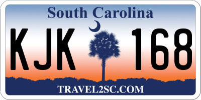 SC license plate KJK168