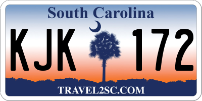 SC license plate KJK172