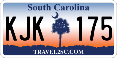 SC license plate KJK175