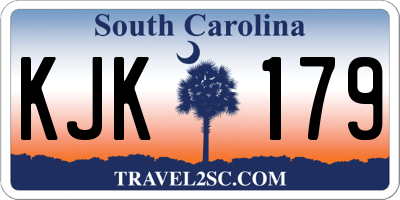 SC license plate KJK179