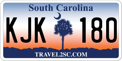 SC license plate KJK180