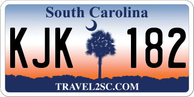 SC license plate KJK182