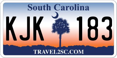 SC license plate KJK183