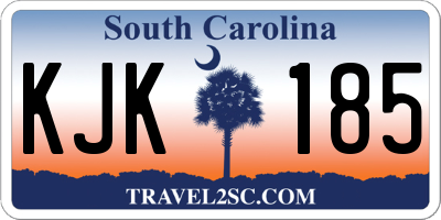 SC license plate KJK185