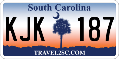 SC license plate KJK187