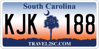 SC license plate KJK188
