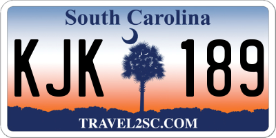 SC license plate KJK189