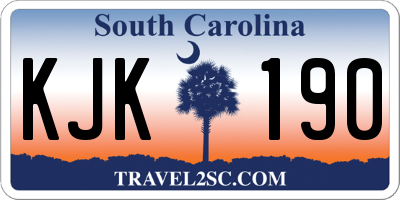 SC license plate KJK190