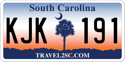 SC license plate KJK191
