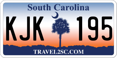 SC license plate KJK195