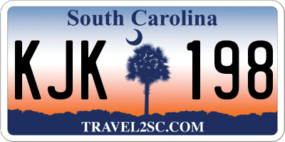 SC license plate KJK198