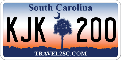 SC license plate KJK200