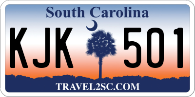 SC license plate KJK501