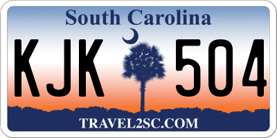 SC license plate KJK504