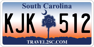 SC license plate KJK512