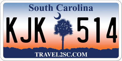 SC license plate KJK514