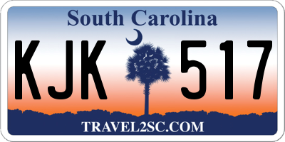 SC license plate KJK517