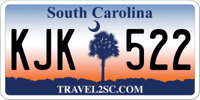 SC license plate KJK522
