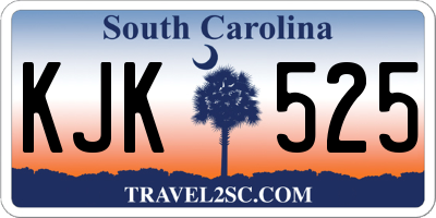 SC license plate KJK525