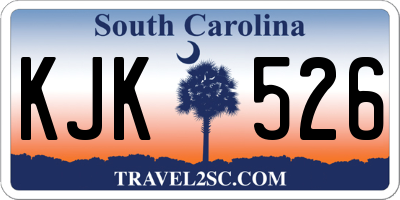 SC license plate KJK526