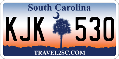 SC license plate KJK530