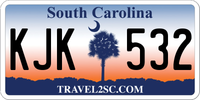 SC license plate KJK532