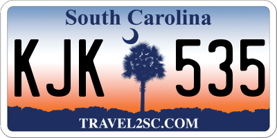 SC license plate KJK535