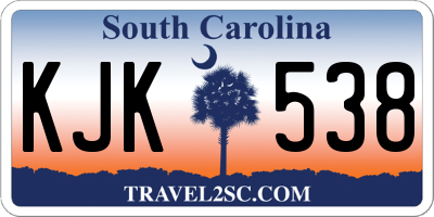 SC license plate KJK538