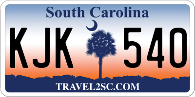 SC license plate KJK540