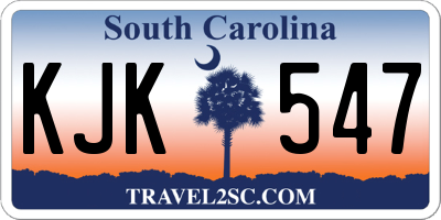 SC license plate KJK547