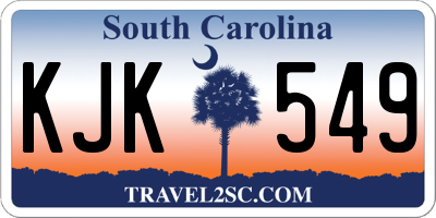 SC license plate KJK549