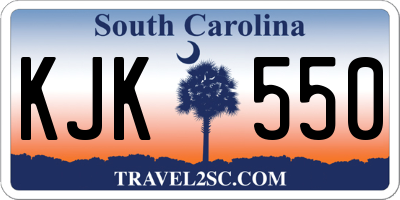 SC license plate KJK550