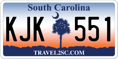 SC license plate KJK551