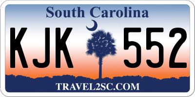 SC license plate KJK552