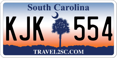 SC license plate KJK554