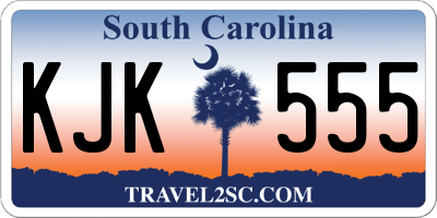 SC license plate KJK555