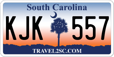 SC license plate KJK557