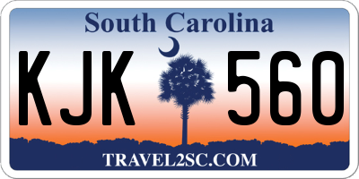 SC license plate KJK560