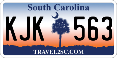 SC license plate KJK563