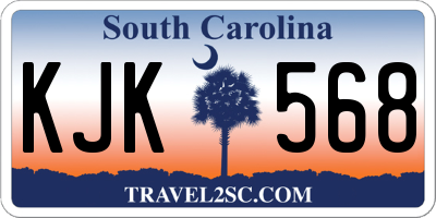 SC license plate KJK568