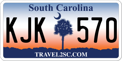 SC license plate KJK570