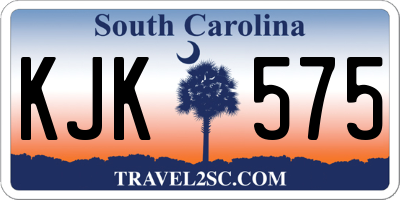 SC license plate KJK575