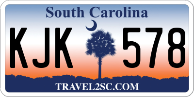 SC license plate KJK578